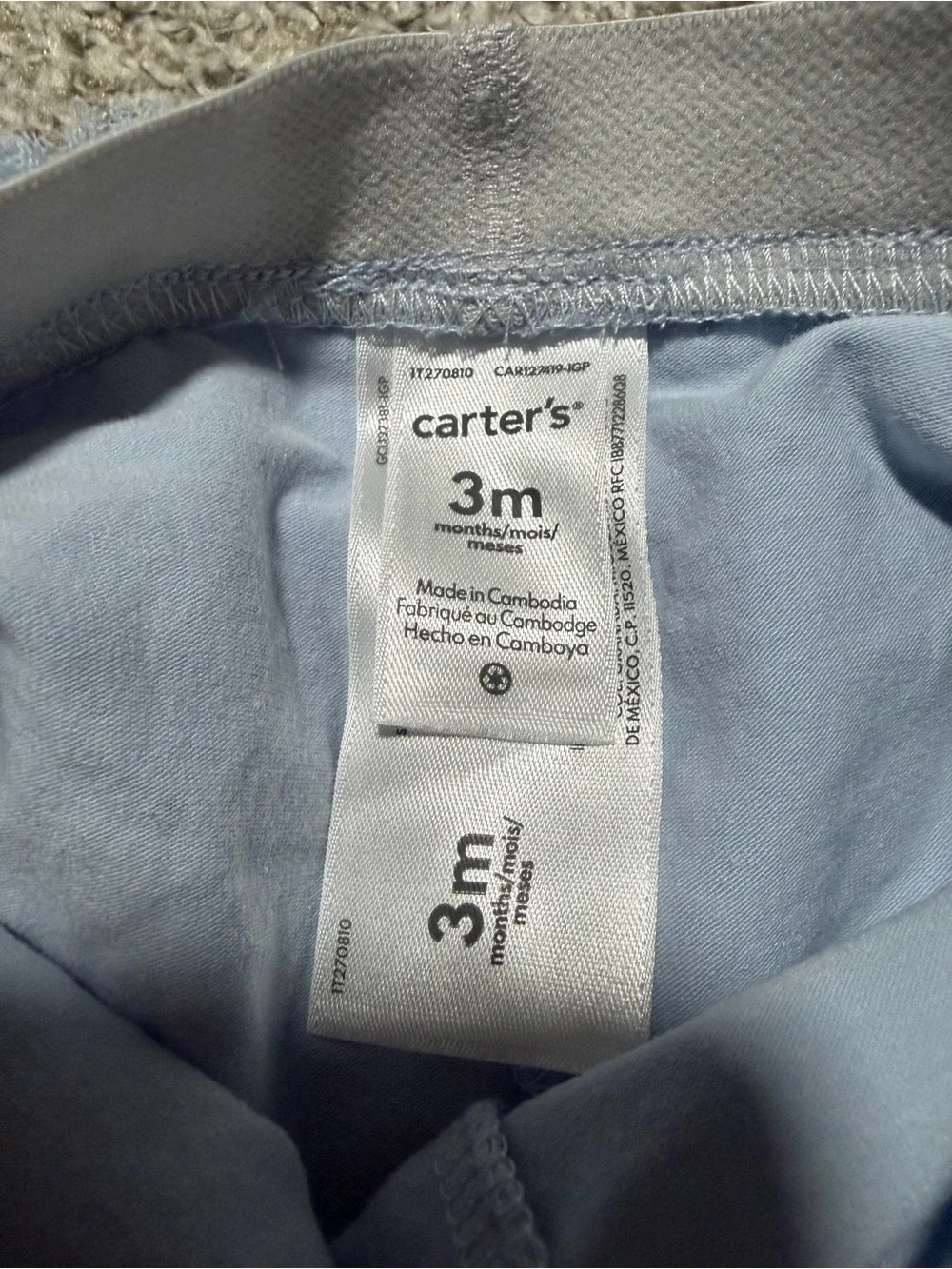 Carter's Cream Bodysuit with Light Blue Tutu Leggings